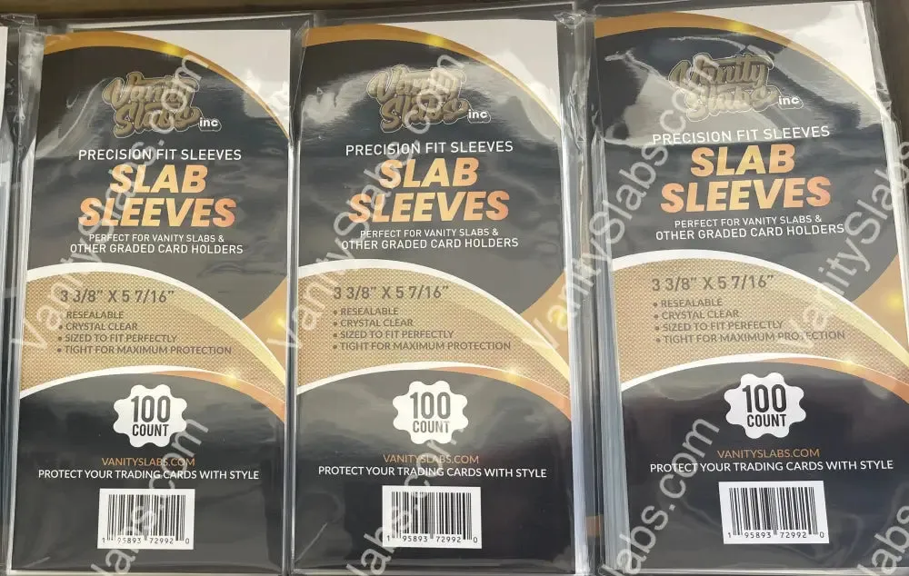 1000 Precision Fit Slab Sleeves (10 packs of 100) for Slabbed Baseball Football Hockey Basketball Cards