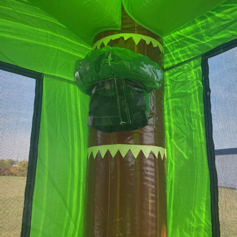 2-Lane T-Rex Bounce House Combo Wet n Dry with Slide