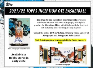 2021/22 Topps Inception Overtime Elite Basketball Hobby Box