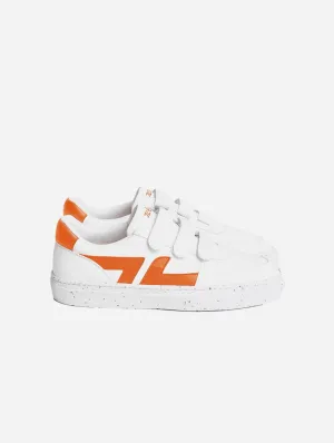 Alpha Unisex Vegan Leather Velcro Sneakers | Orange