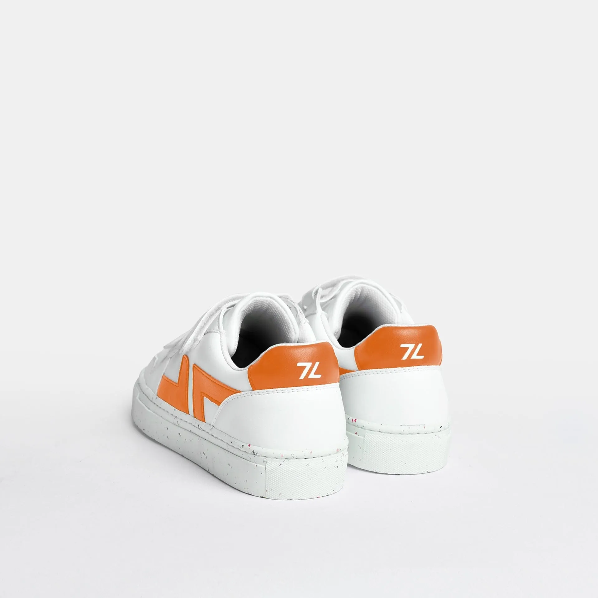 Alpha Unisex Vegan Leather Velcro Sneakers | Orange
