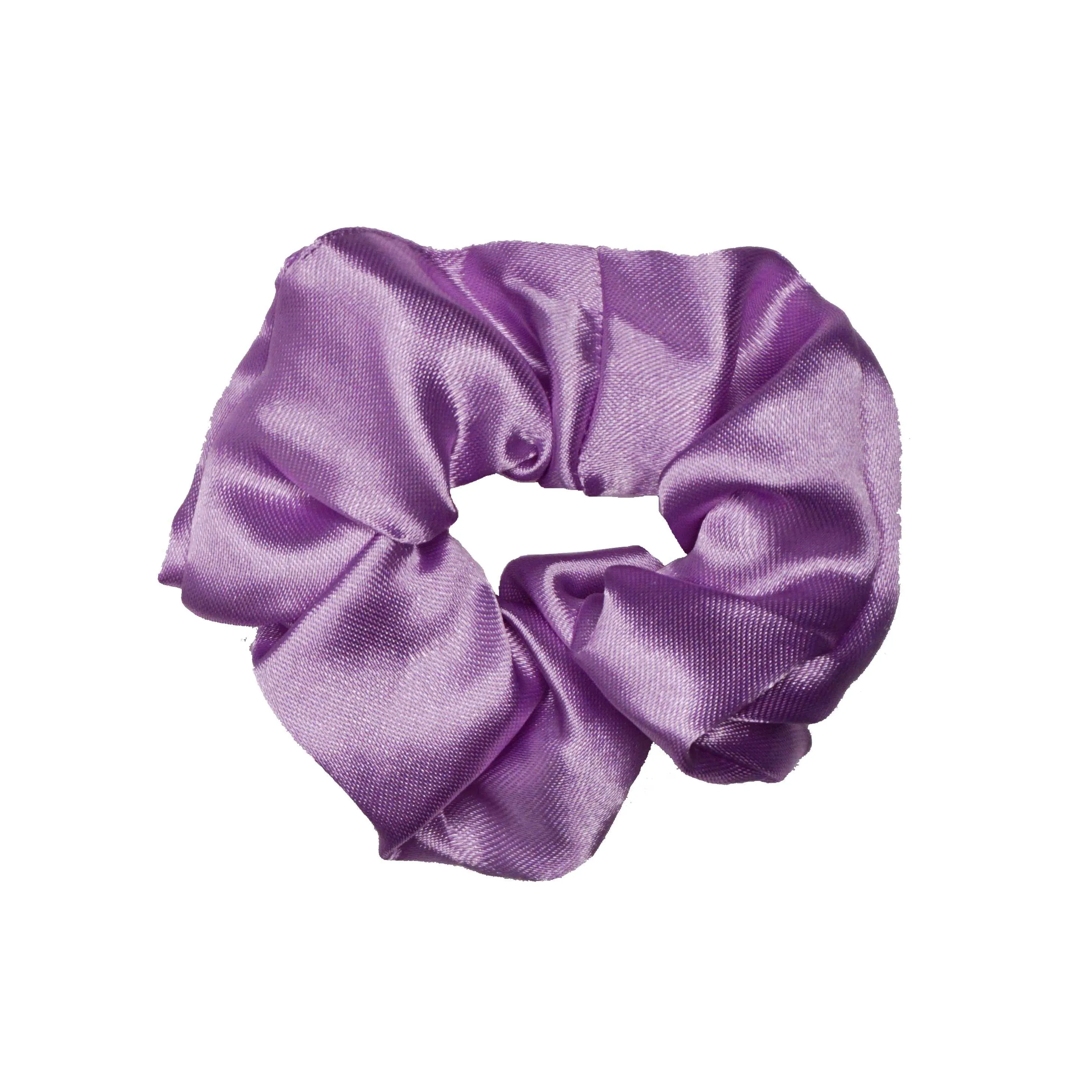 Amelia Beauty Products, Lavender Satin Scrunchies, 3.5in Diameter, Gentle on Hair, Strong Hold, No Snag, No Dents or Creases. 8 Pack