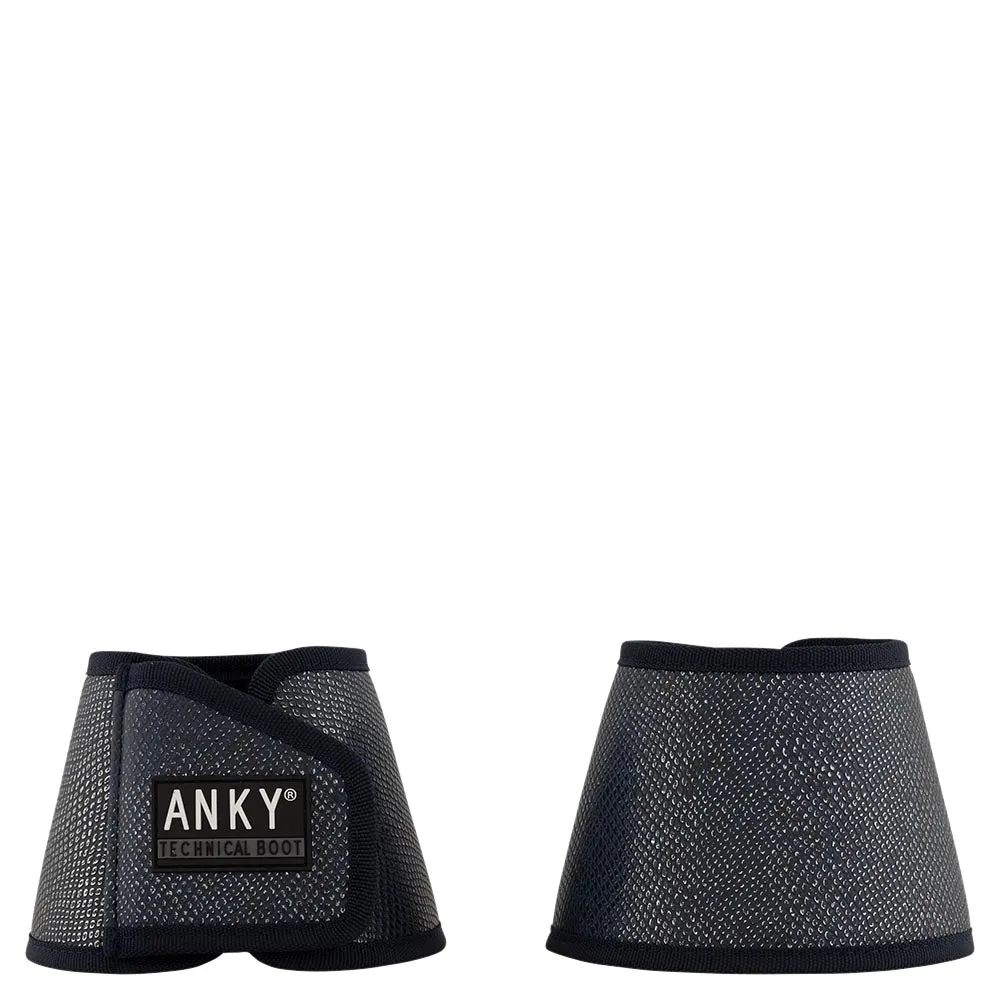 Anky Dark navy lizard metallic overreach boots