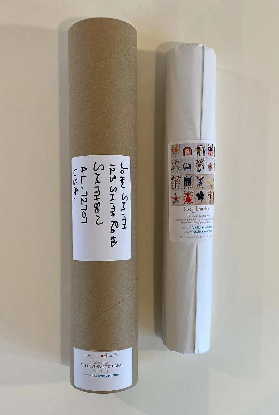 Art Prints in a Tube | Rainbow Market | Lucy Loveheart