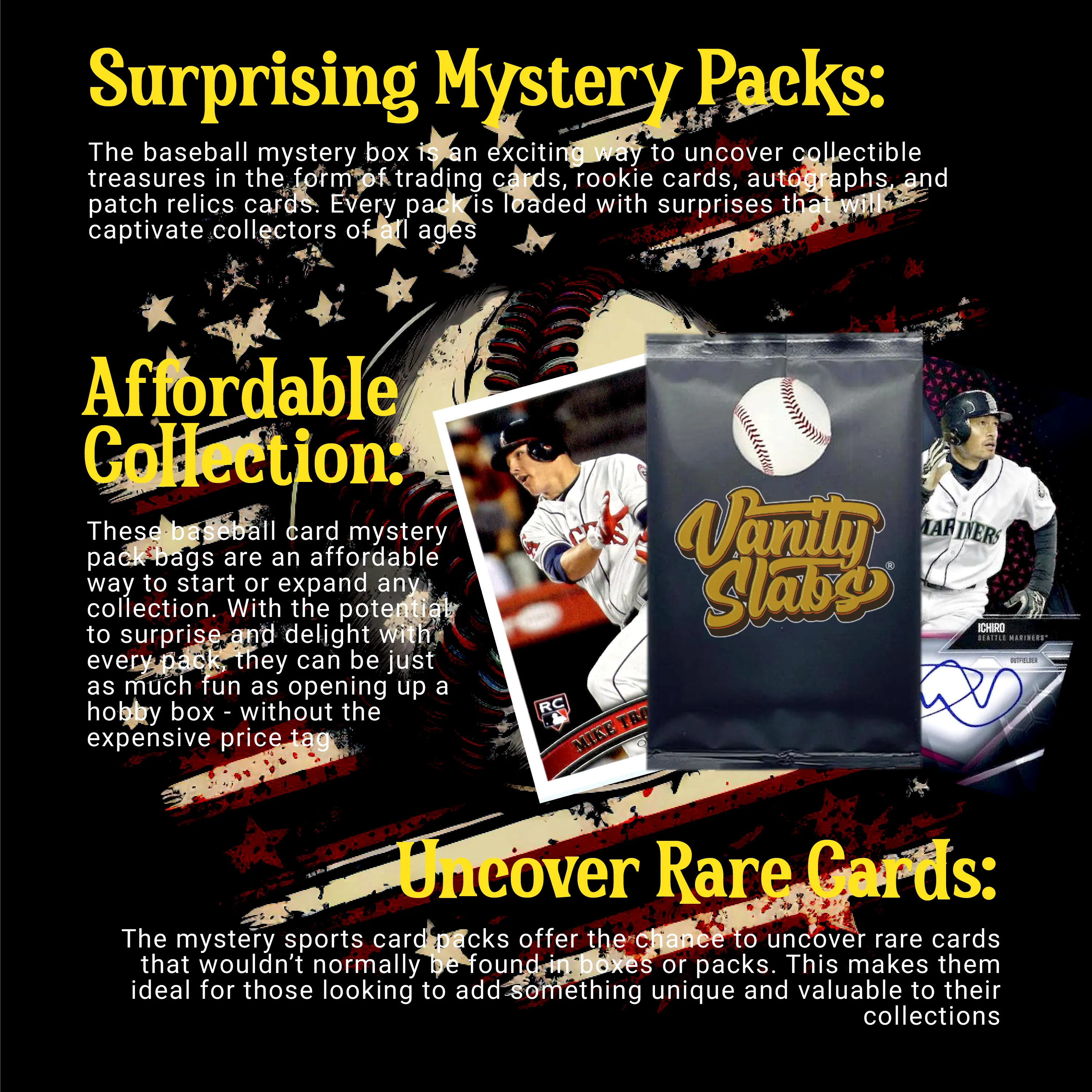 Baseball Mystery 5 Ultimate Elite Packs (Loaded with Goodies) Great Party Favors