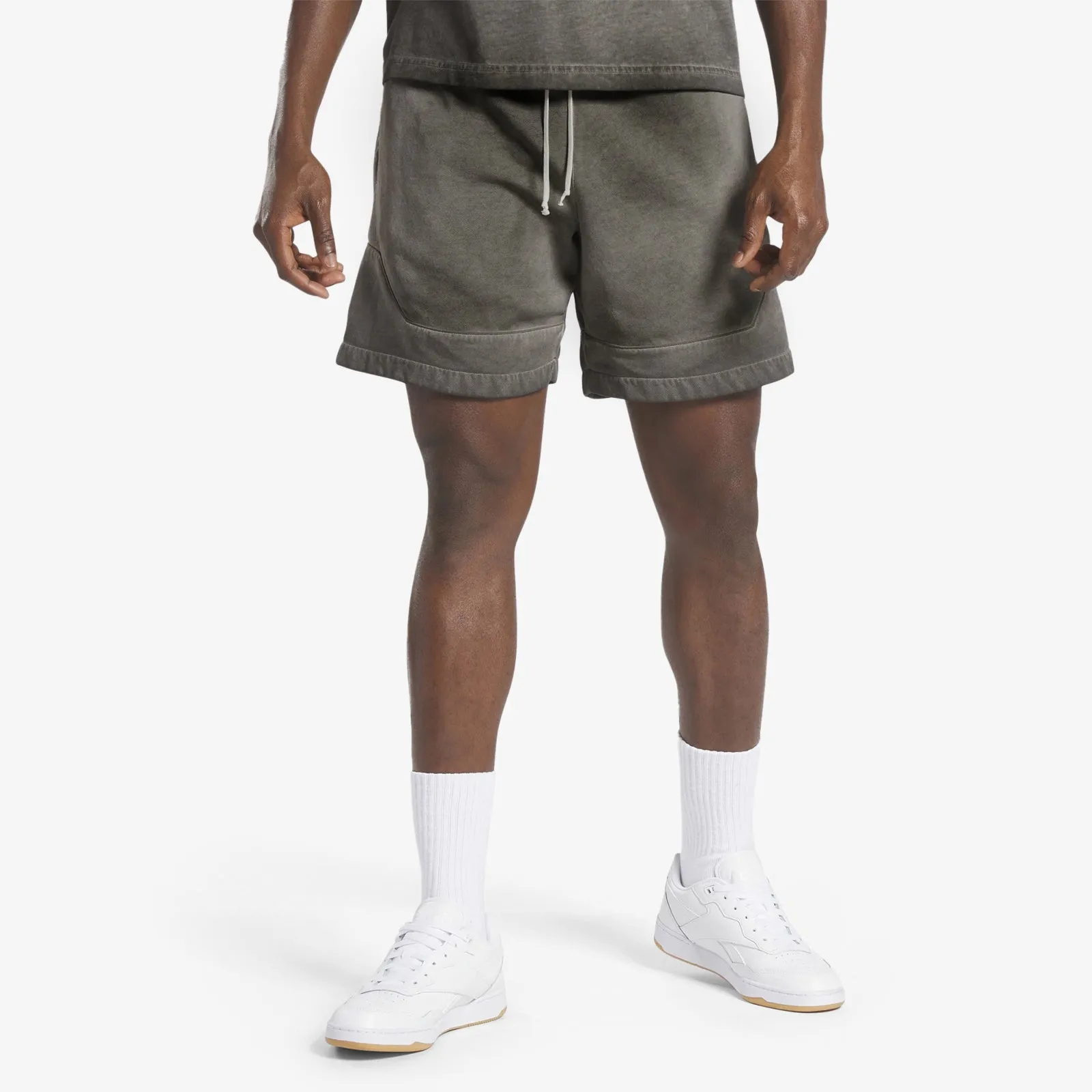 Basketball Court Top Bi-Dye Fleece Shorts - Black
