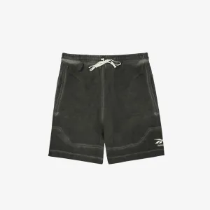 Basketball Court Top Bi-Dye Fleece Shorts - Black