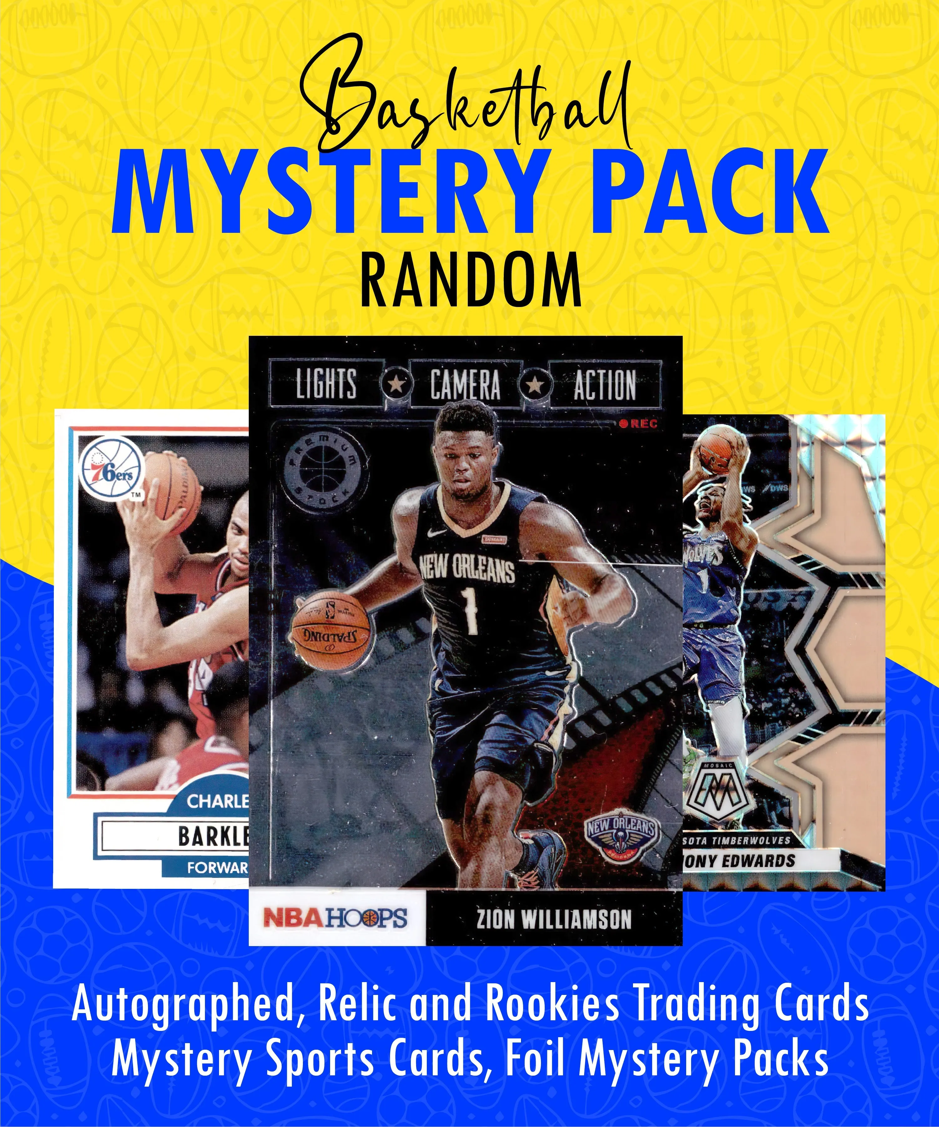 Basketball Foil Mystery Pack (Random Auto, Relics and Rookie Trading Cards))