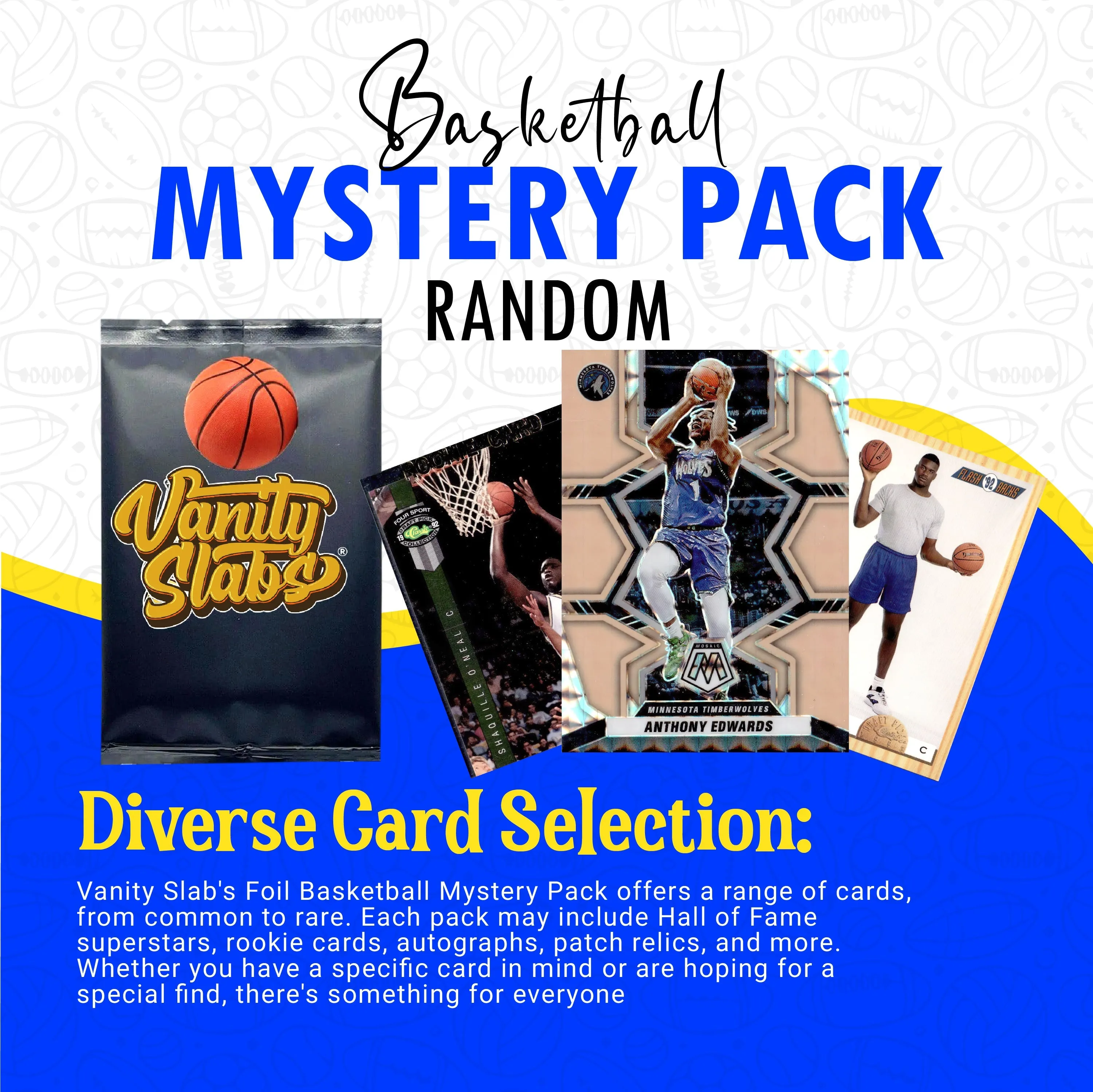 Basketball Foil Mystery Pack (Random Auto, Relics and Rookie Trading Cards))
