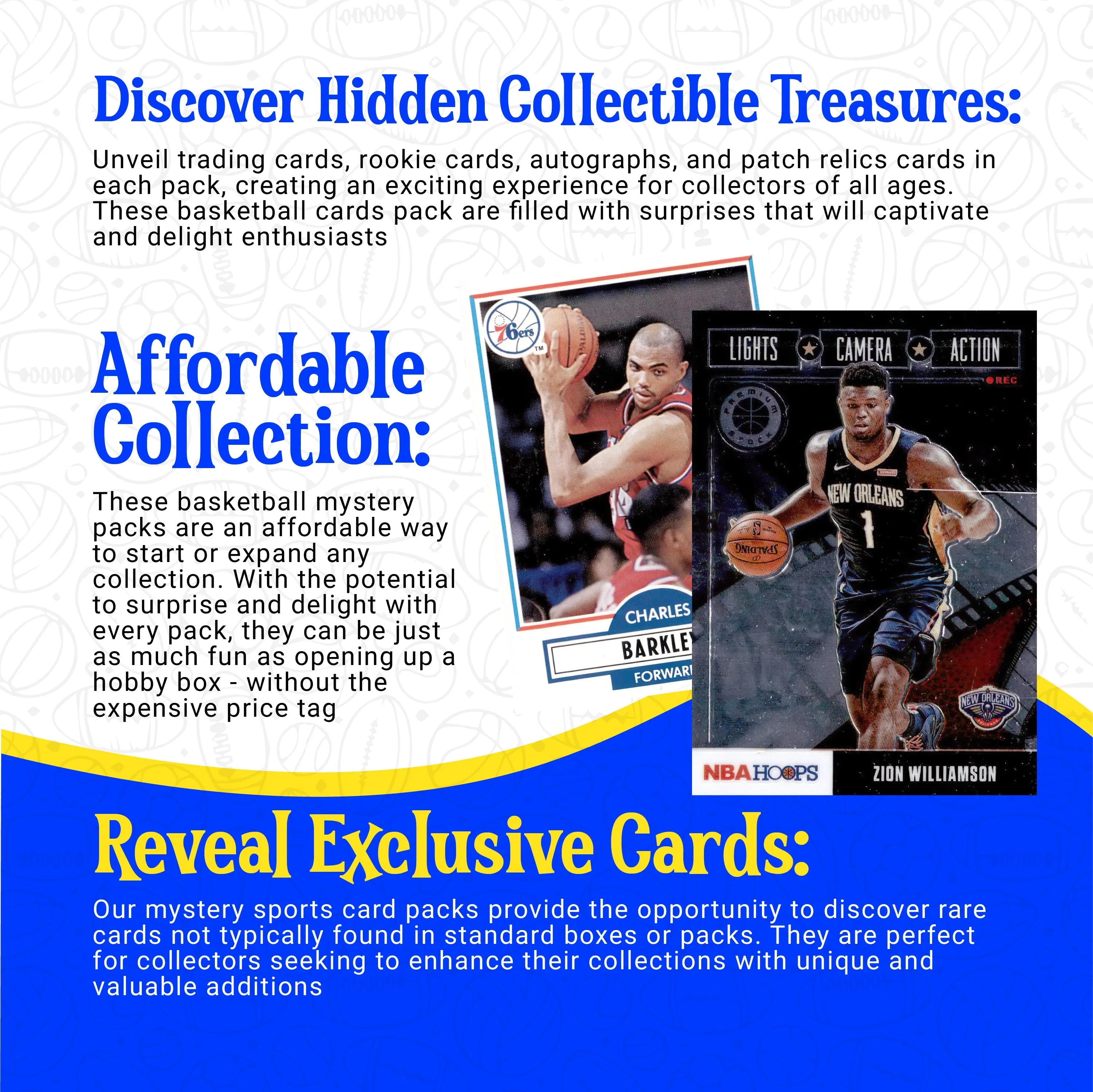 Basketball Foil Mystery Pack (Random Auto, Relics and Rookie Trading Cards))