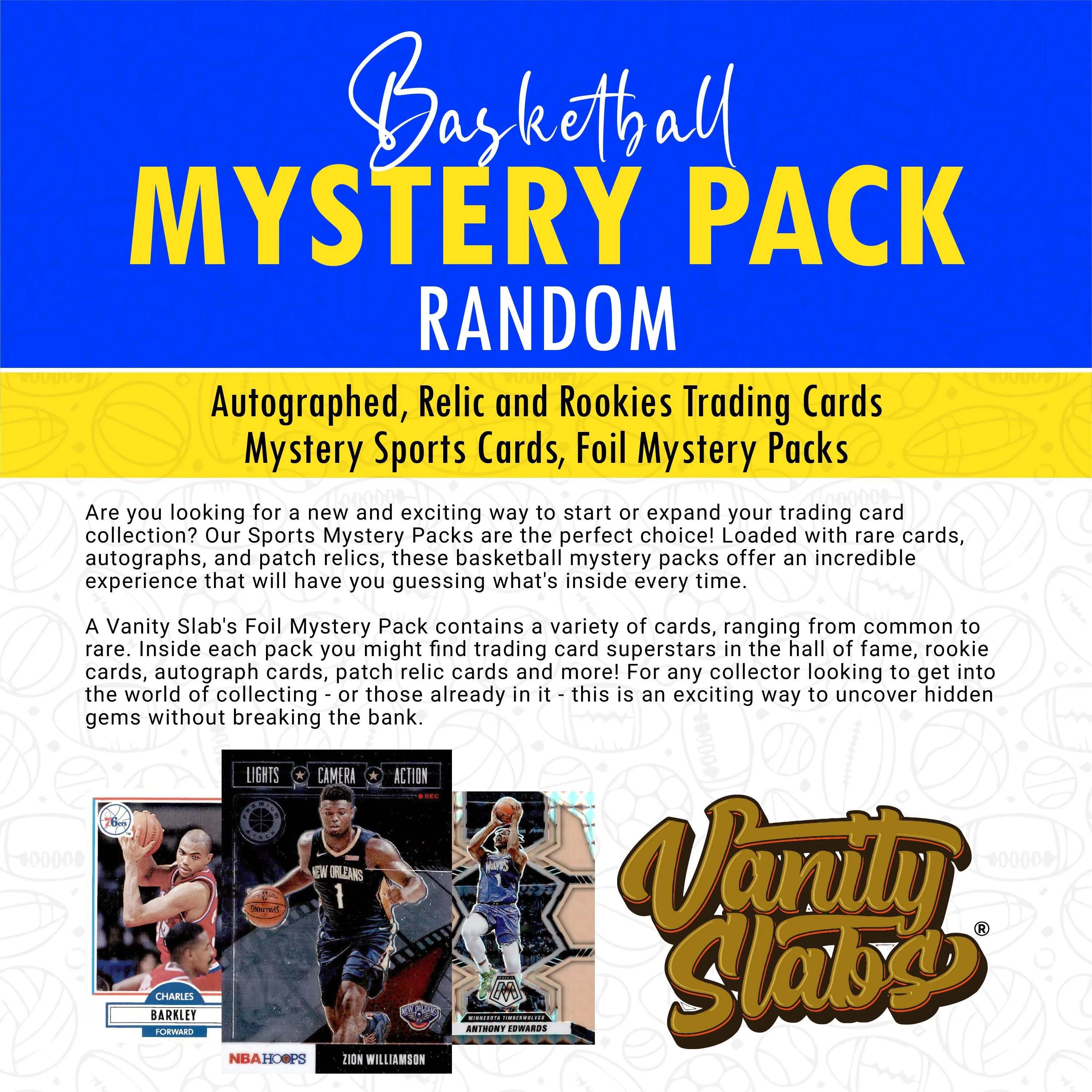Basketball Foil Mystery Pack (Random Auto, Relics and Rookie Trading Cards))
