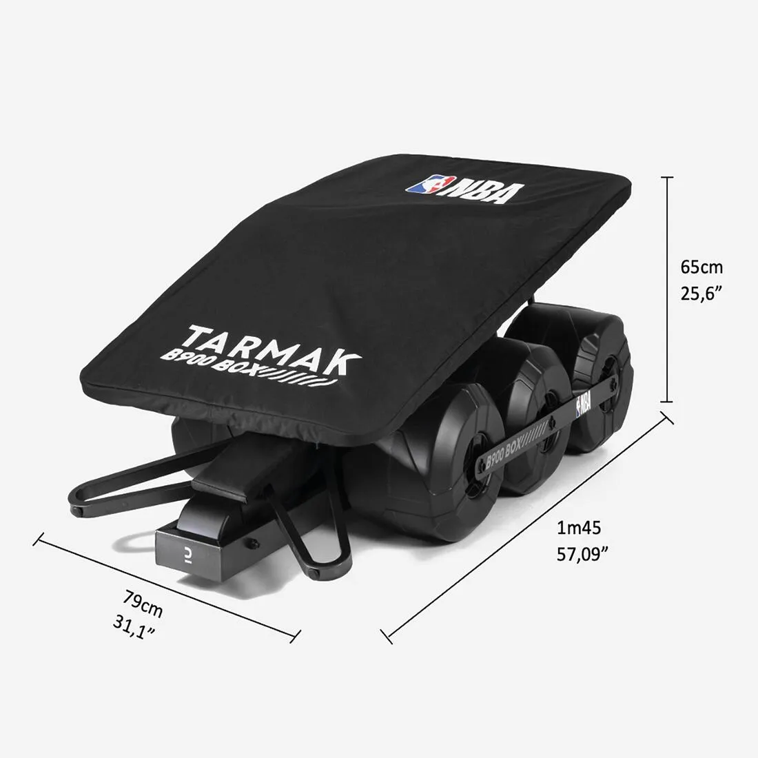 Basketball Hoop By Tarmak - Adjustable Up To 3.05m & Folds Away