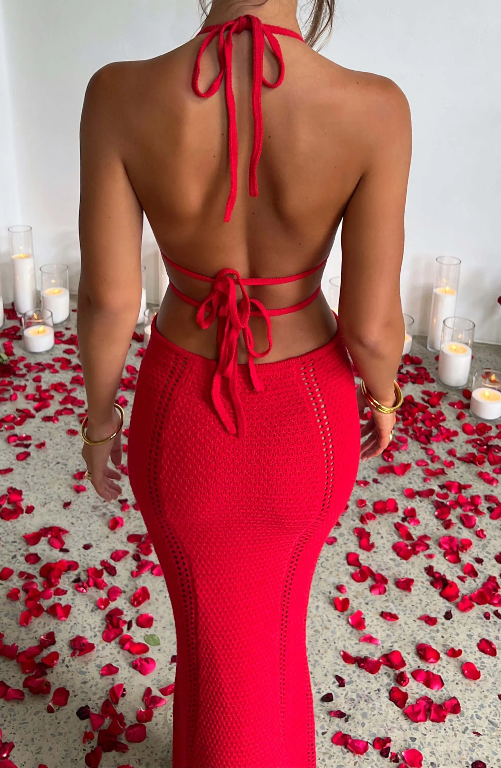 Beatrice Maxi Dress - Red 