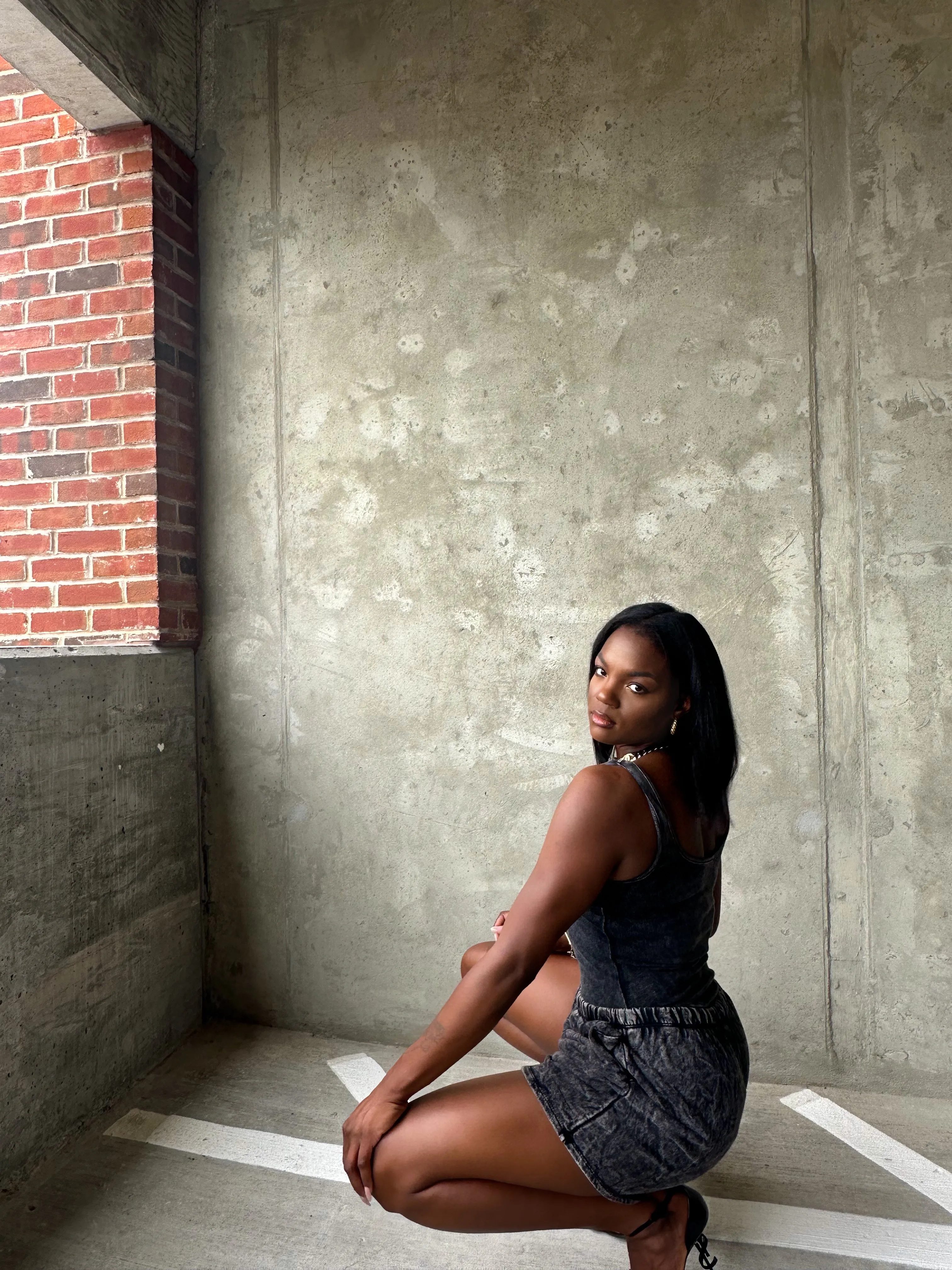 Black Acid Wash 2 piece Set