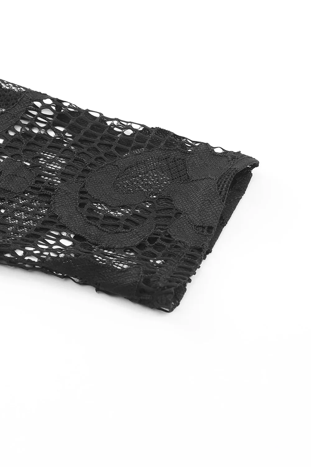 Black Floral Lace Off Shoulder Mini Dress