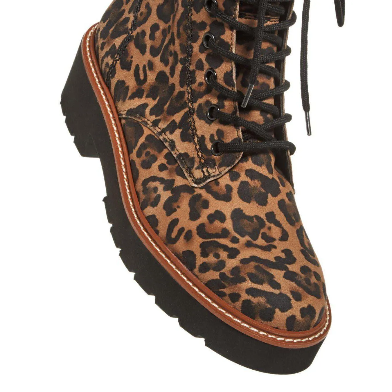 Boone Women's Nubuck Animal Print Lace-up Boot