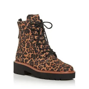 Boone Women's Nubuck Animal Print Lace-up Boot