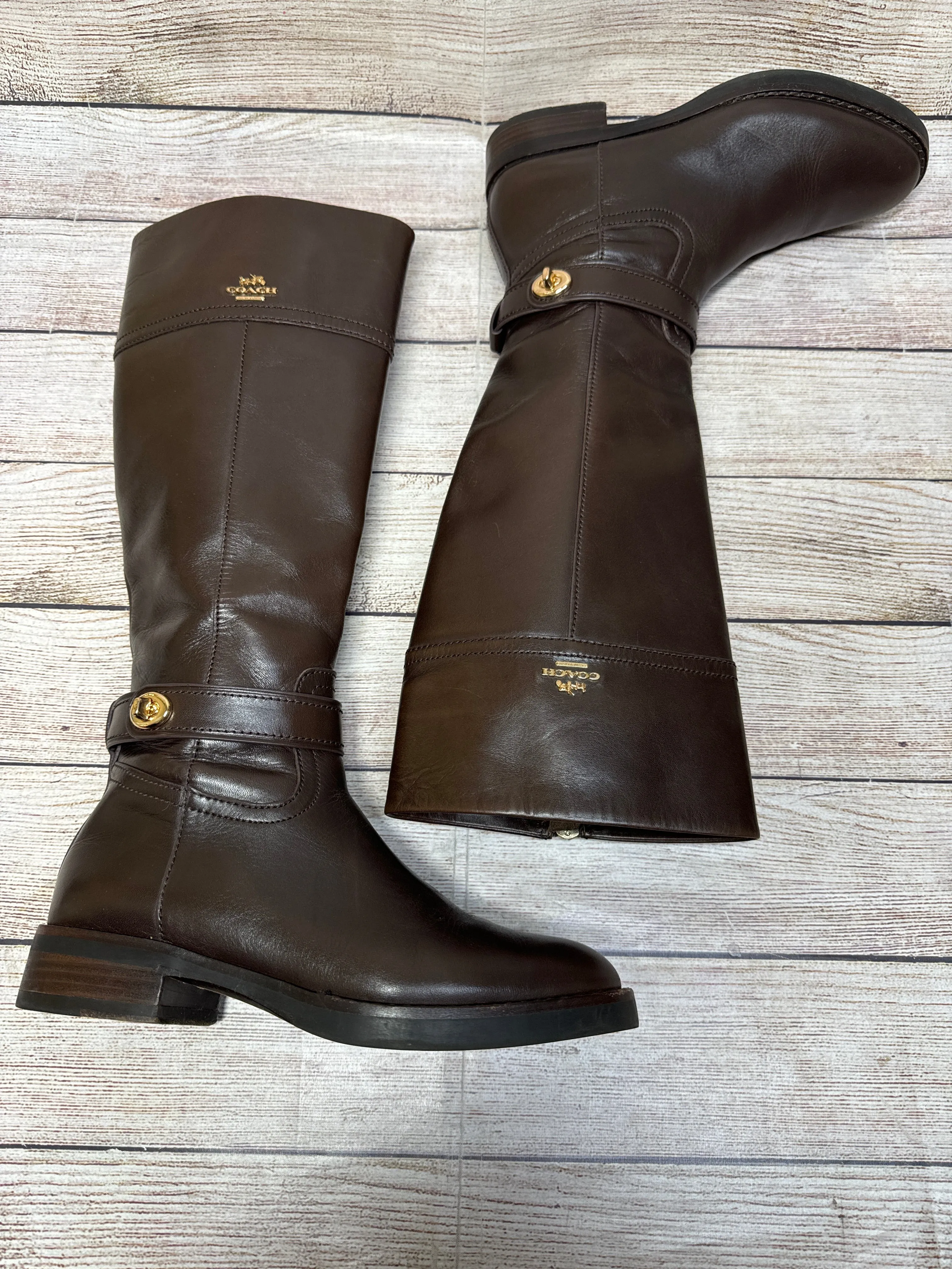 Boots Designer By Coach  Size: 7