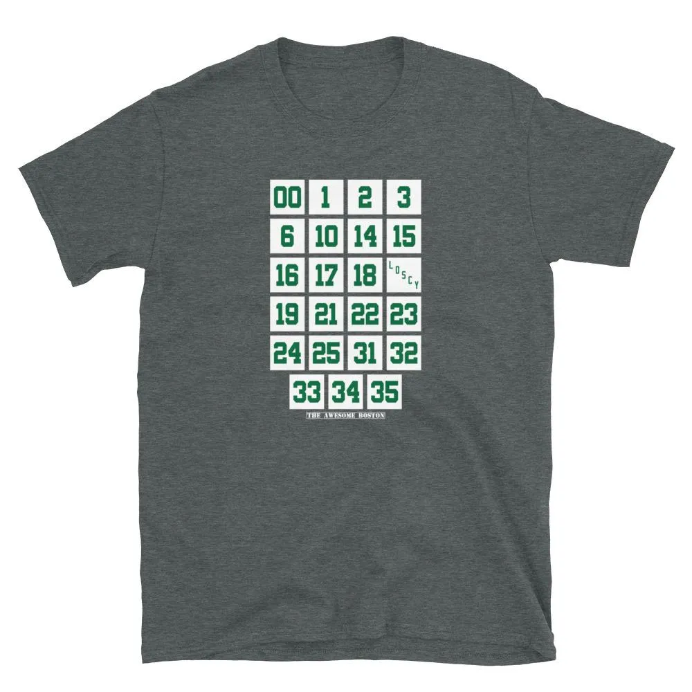 Boston Basketball Retired Numbers T Shirt