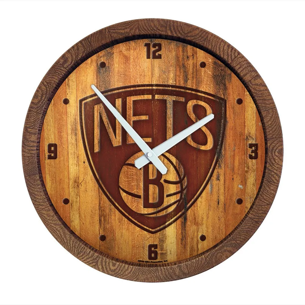 Brooklyn Nets: "Faux" Barrel Top Clock