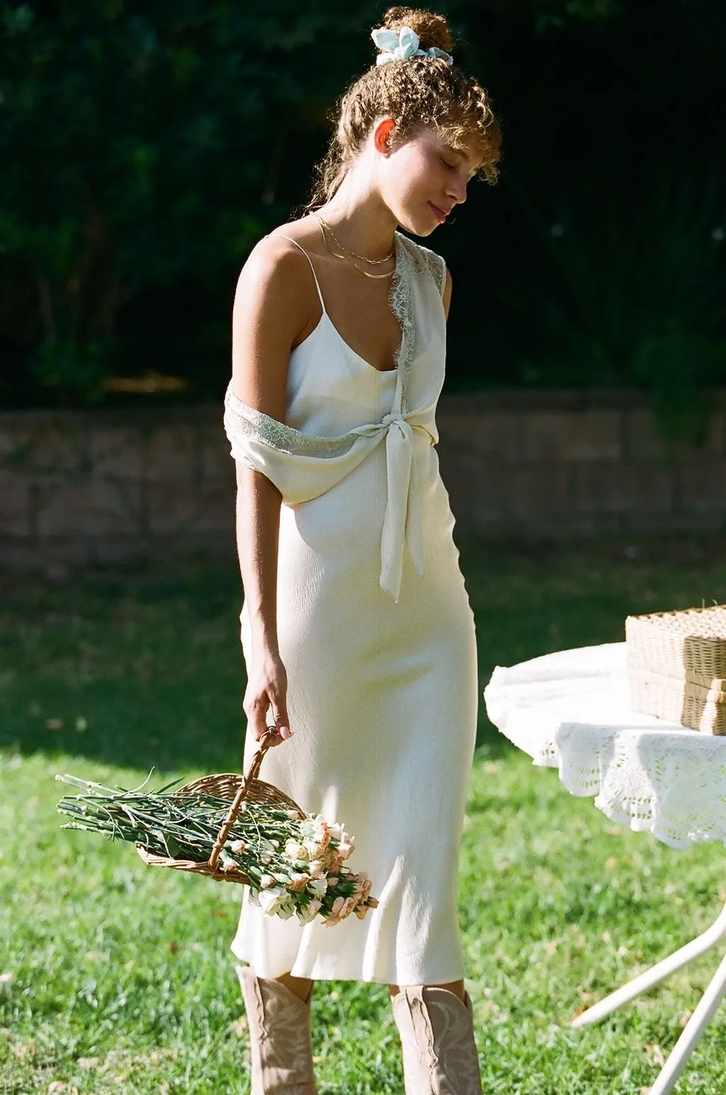 Camelia Bias Slip Dress | Available in Black Only