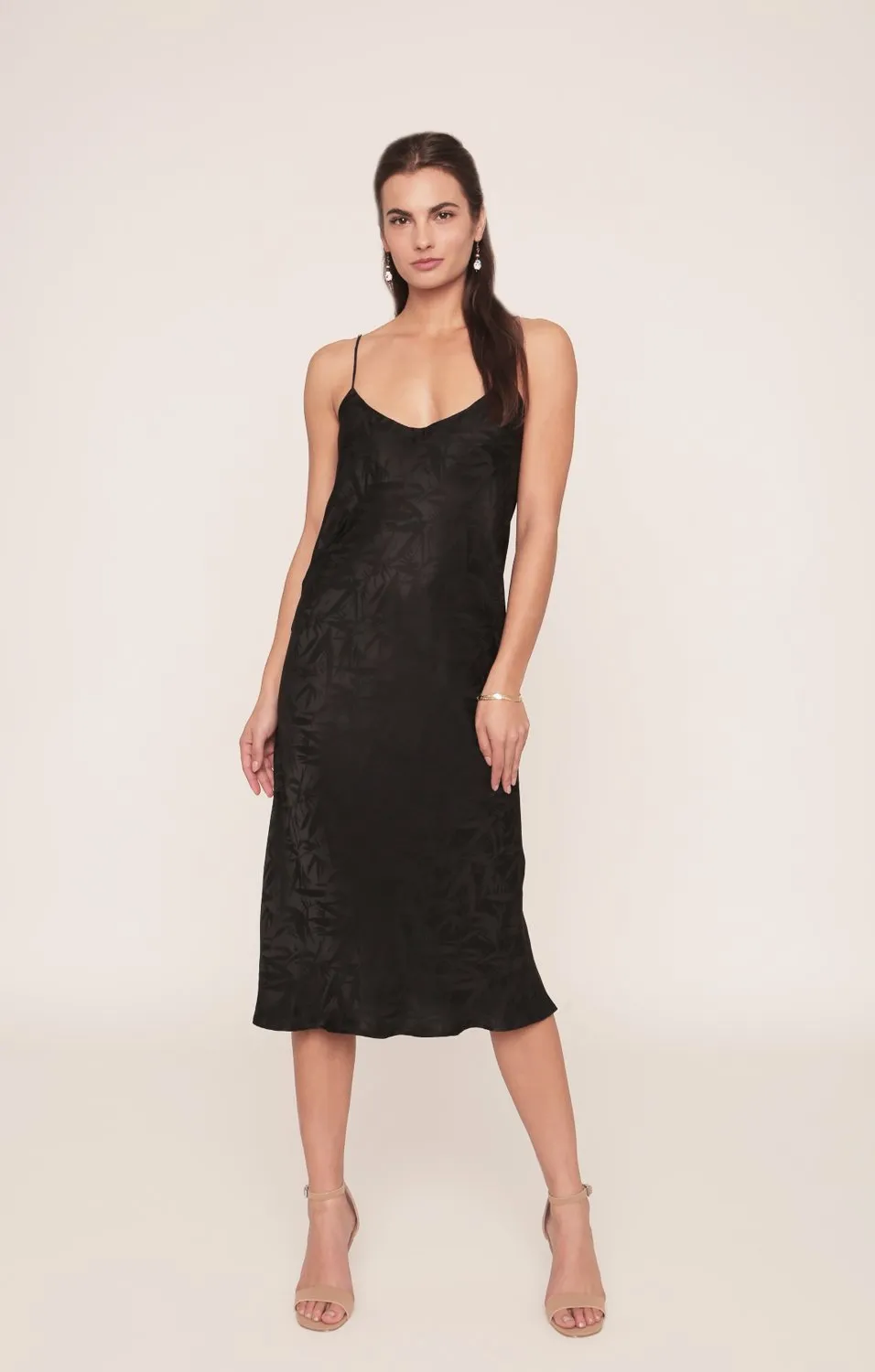 Camelia Bias Slip Dress | Available in Black Only