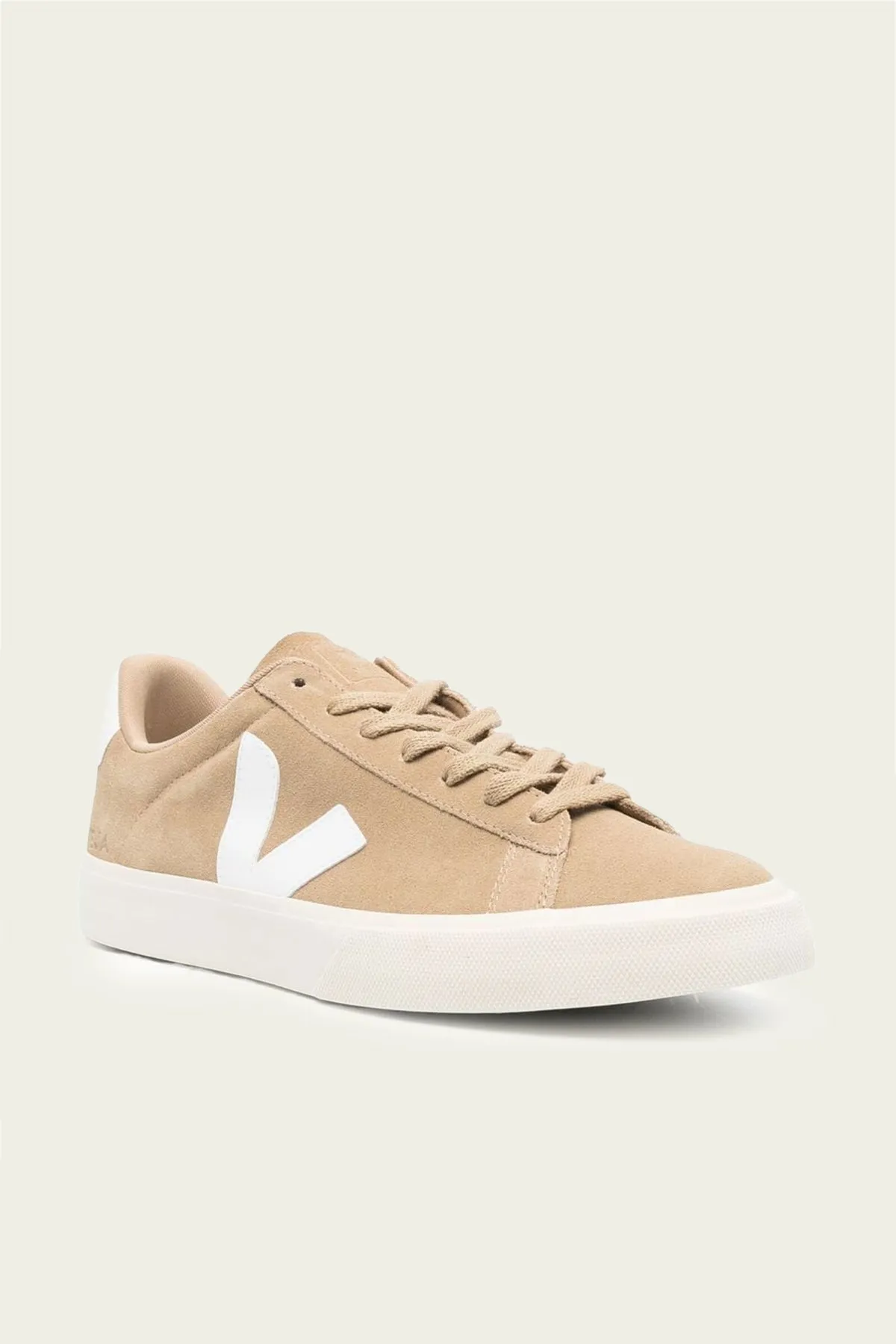 Campo Suede Leather Men Sneaker in Dune White