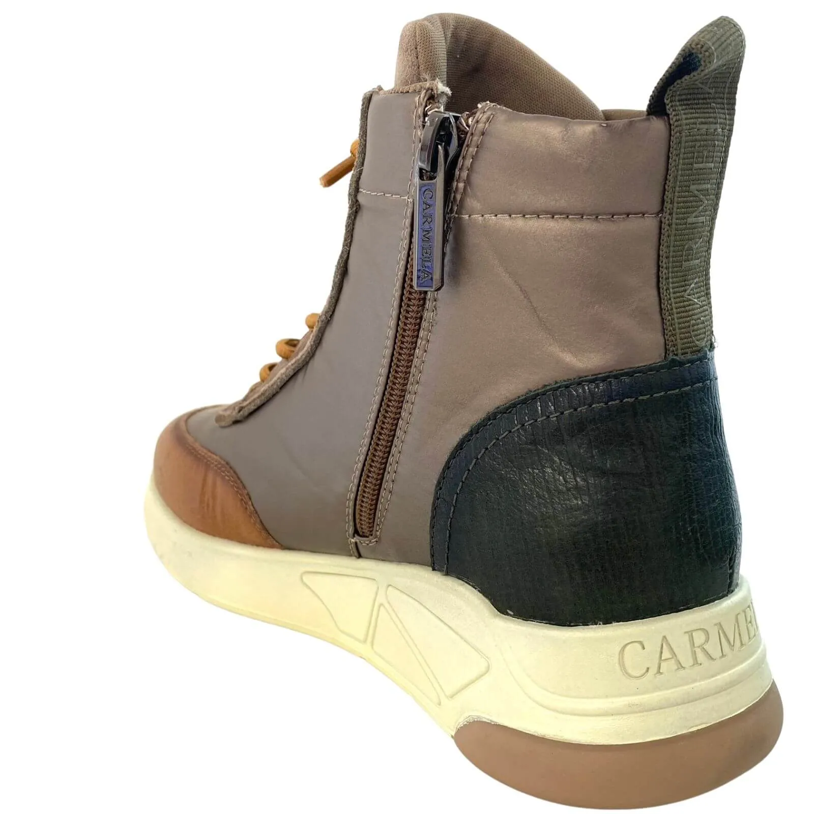 Carmela Brown Lace Up Sneaker Boots