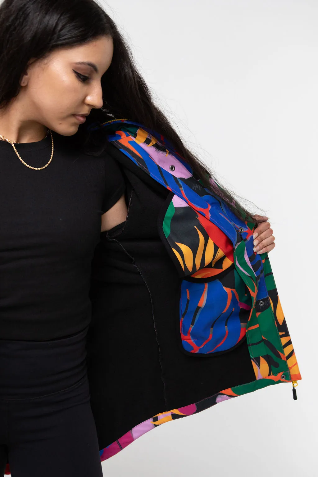 Carnaval fleece bonded parka