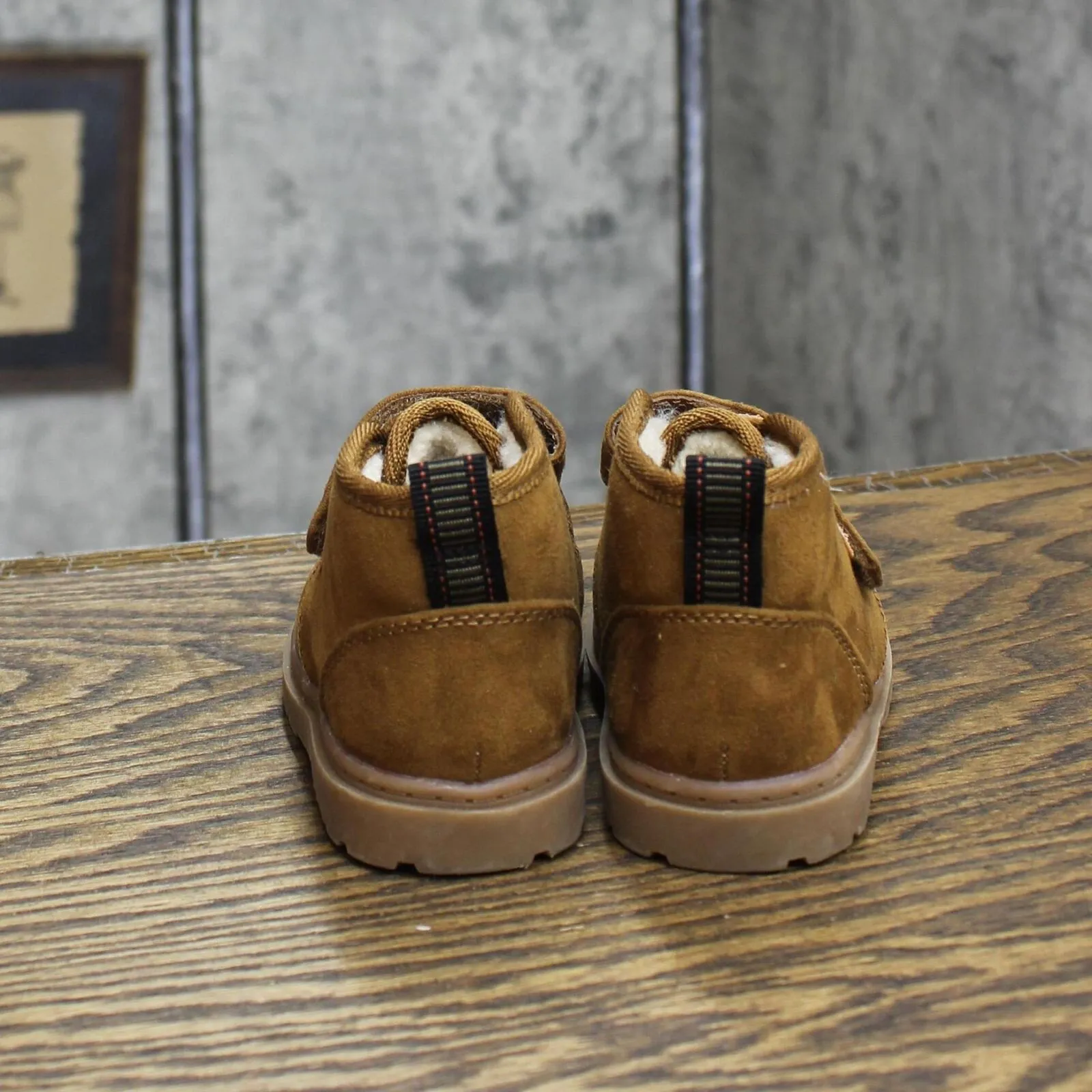 Cat & Jack Kids Boys Sherpa Lined Strap Boots 1670847803500d Brown 5T