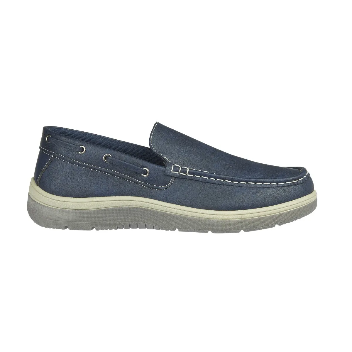 Charles Southwell Exmouth Men's Slip on Moccasin Boat Shoe Navy