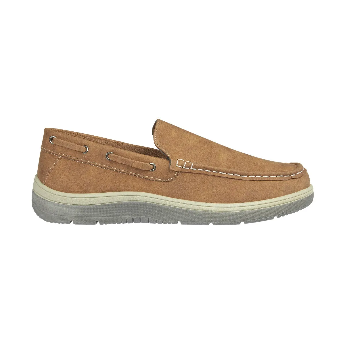 Charles Southwell Exmouth Men's Slip on Moccasin Boat Shoe Tan