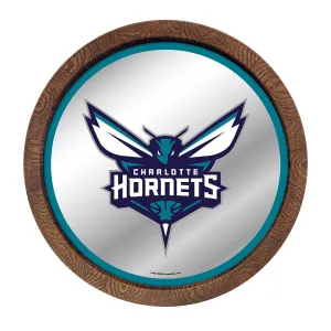 Charlotte Hornets: "Faux" Barrel Top Mirrored Wall Sign