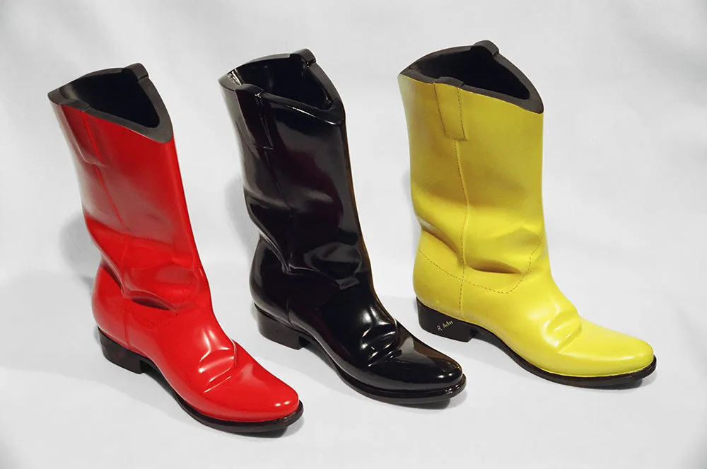 CHERRY RED RIDING BOOT / RESIN REPRODUCTION