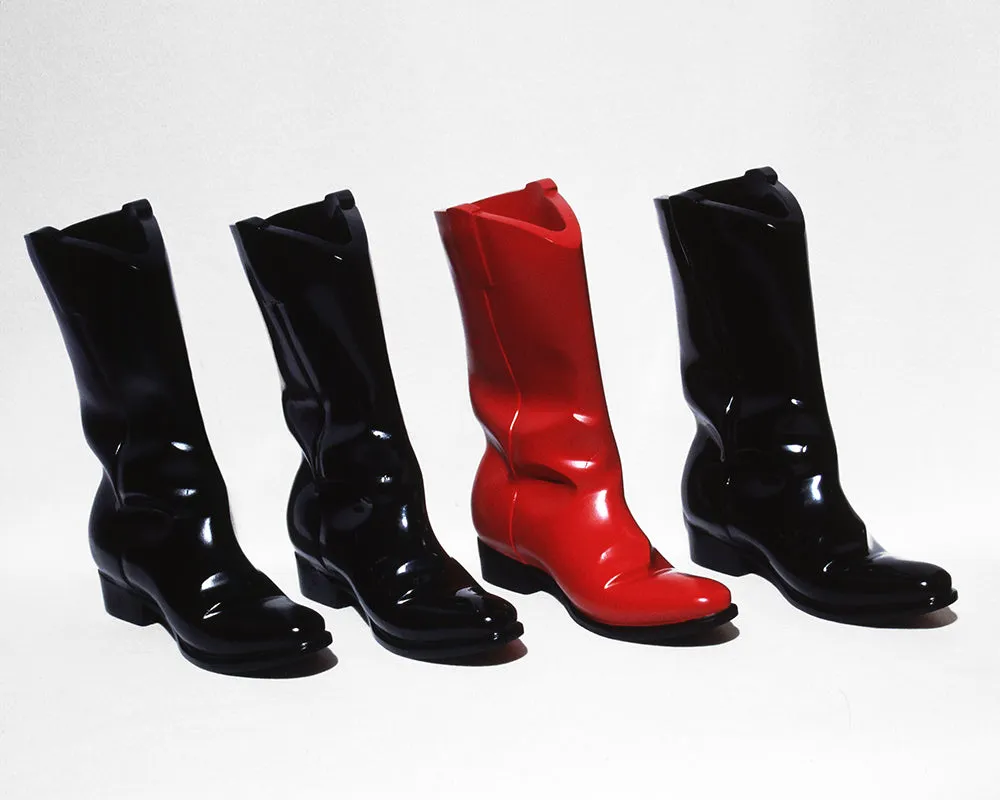 CHERRY RED RIDING BOOT / RESIN REPRODUCTION