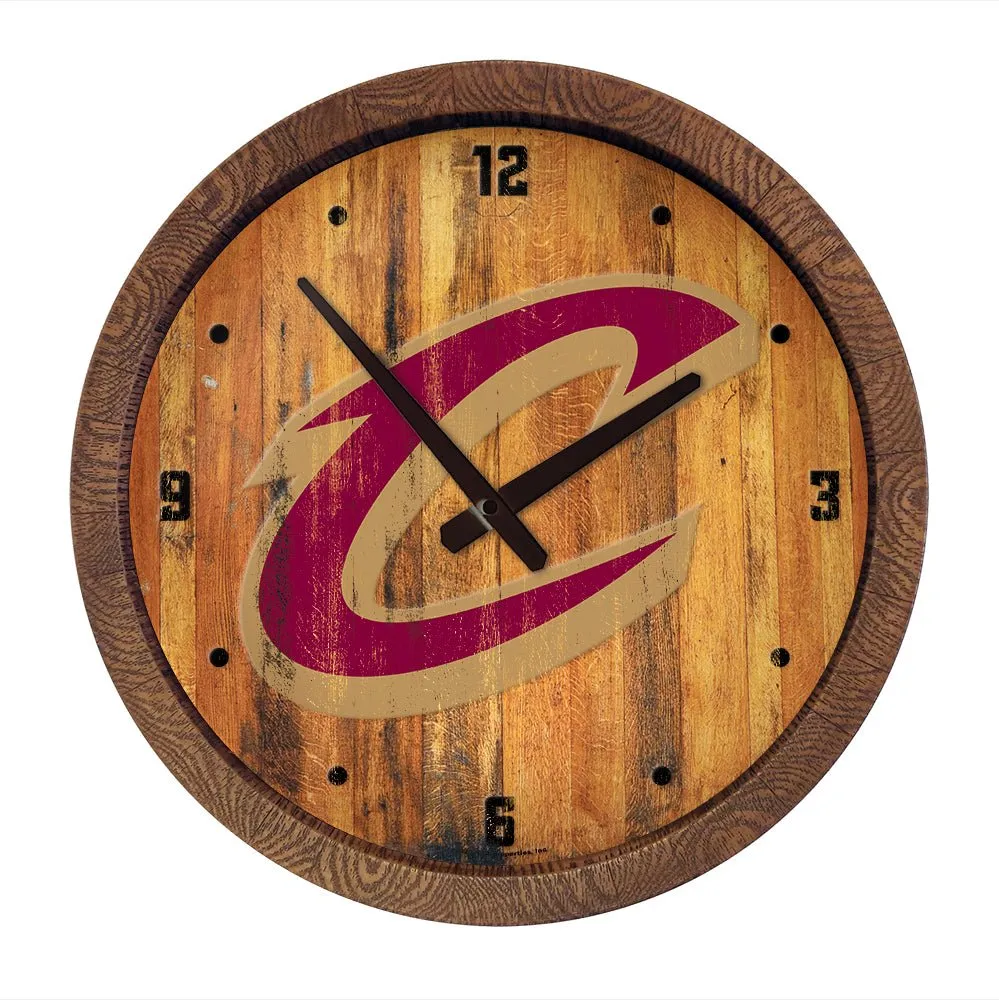Cleveland Cavaliers: "Faux" Barrel Top Clock