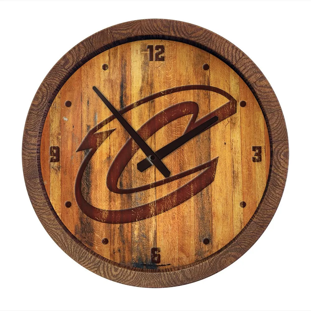Cleveland Cavaliers: "Faux" Barrel Top Clock