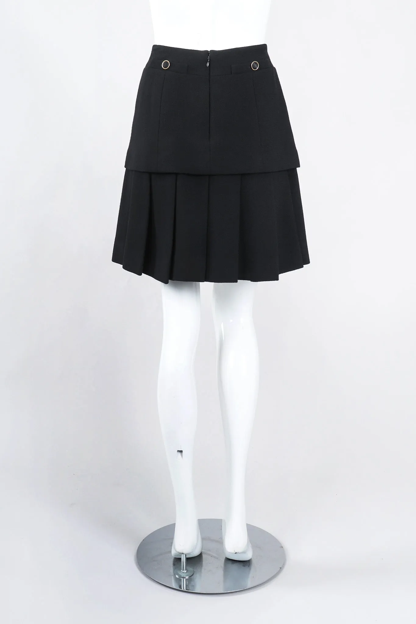 Contrast Jacket & Pleated Skirt Set