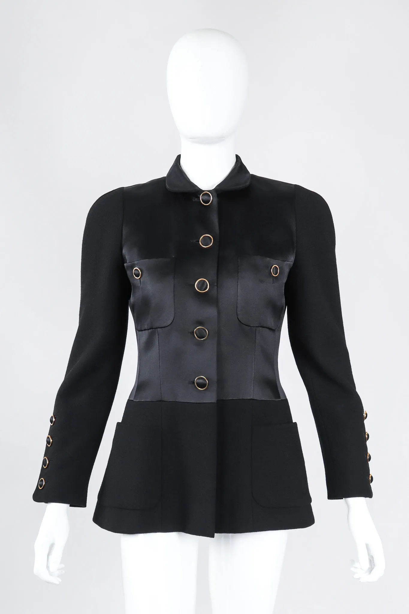 Contrast Jacket & Pleated Skirt Set