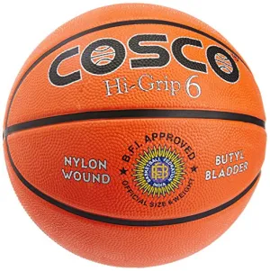 Cosco 13022 Rubber, Nylon Basketball, Size 6 (Orange)