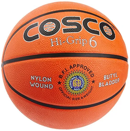Cosco 13022 Rubber, Nylon Basketball, Size 6 (Orange)