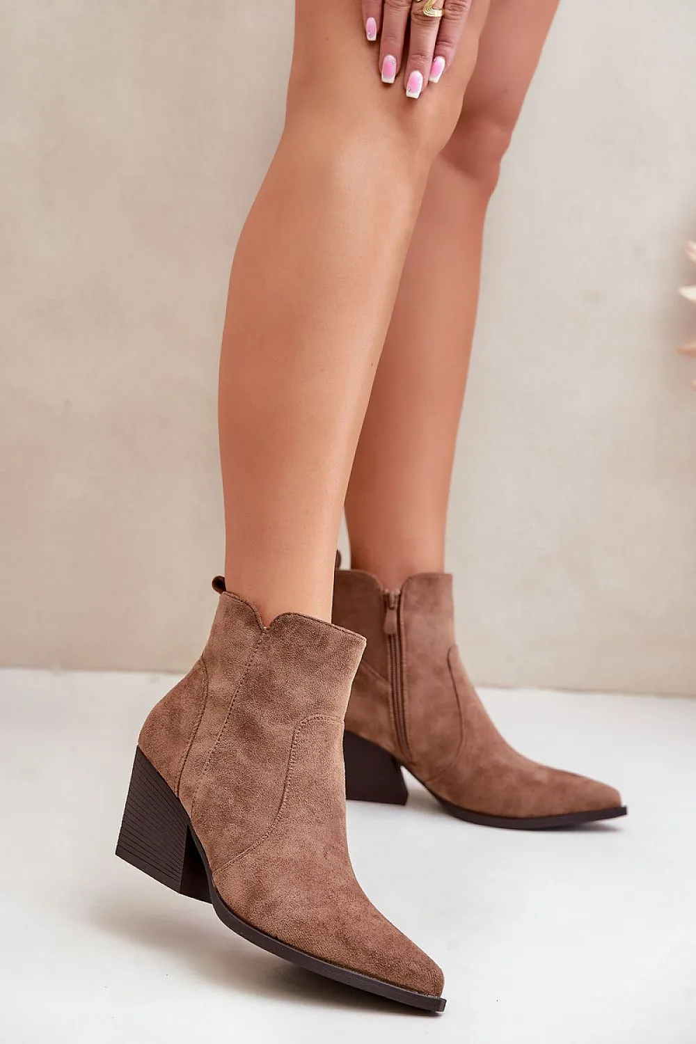 Cowgirl-style ankle boots