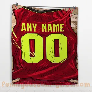 Custom Premium Quilt Blanket Atlanta Jersey Basketball Personalized Quilt Gifts for Her & Him
