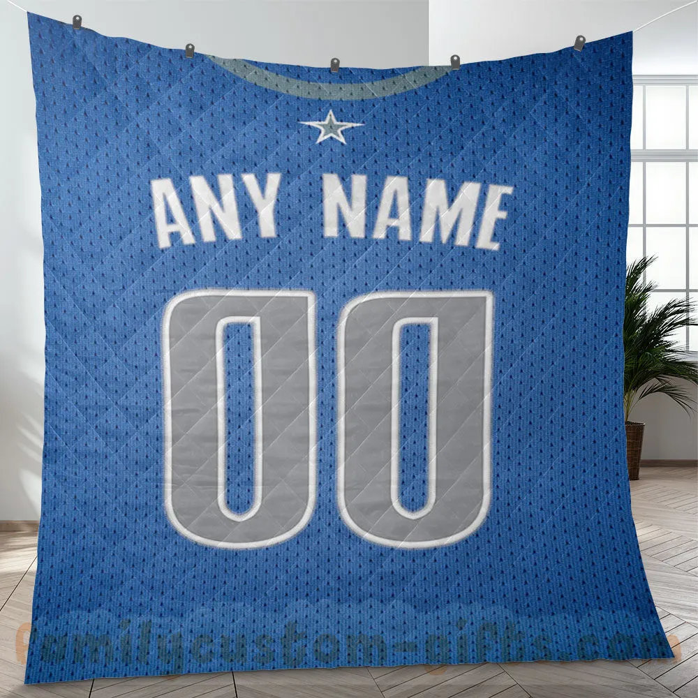Custom Premium Quilt Blanket Dallas Jersey Basketball Personalized Quilt Gifts for Her & Him