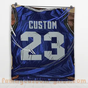 Custom Premium Quilt Blanket Dallas Jersey Basketball Personalized Quilt Gifts for Her & Him