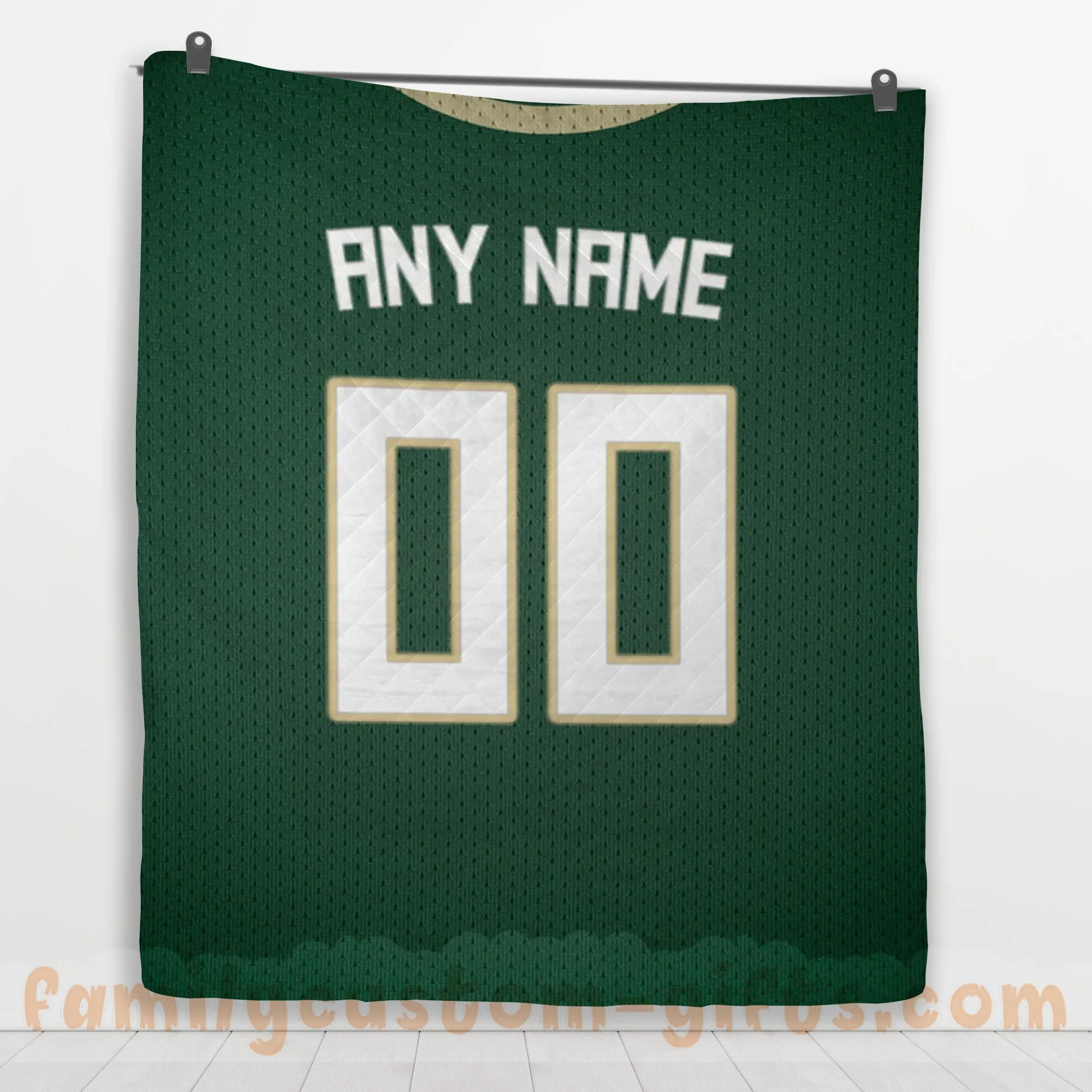 Custom Premium Quilt Blanket Milwaukee Jersey Basketball Personalized Quilt Gifts for Her & Him