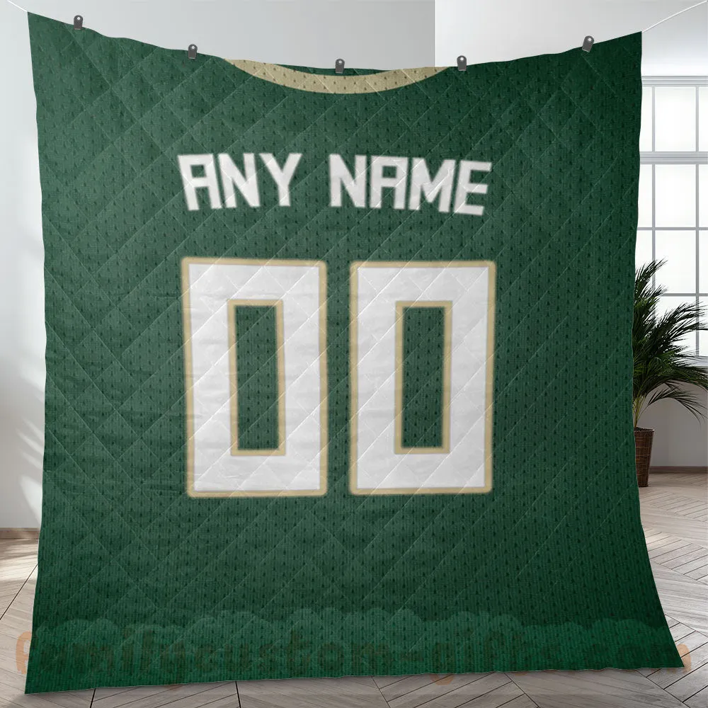 Custom Premium Quilt Blanket Milwaukee Jersey Basketball Personalized Quilt Gifts for Her & Him