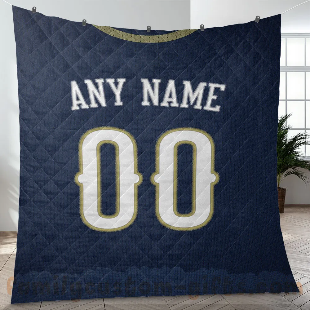 Custom Premium Quilt Blanket New Orleans Jersey Basketball Personalized Quilt Gifts for Her & Him