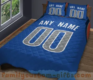 Custom Quilt Sets Dallas Jersey Personalized Basketball Premium Quilt Bedding for Men Women