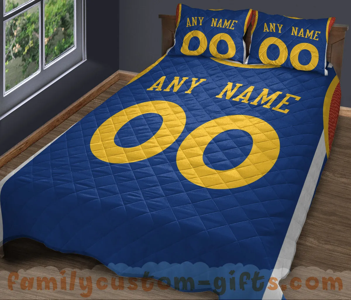 Custom Quilt Sets Golden State Jersey Personalized Basketball Premium Quilt Bedding for Men Women